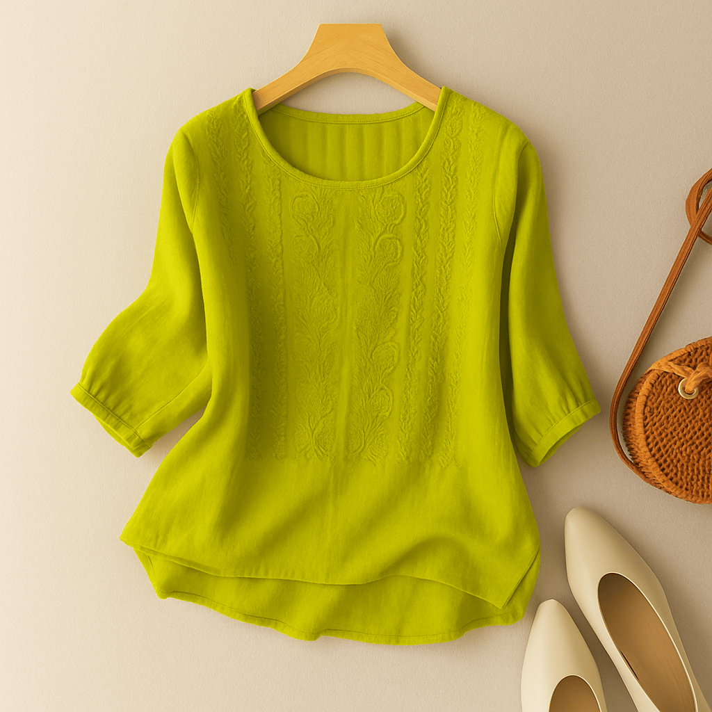 Ella | Élégante Blouse d'Été Brodée Décontractée 4