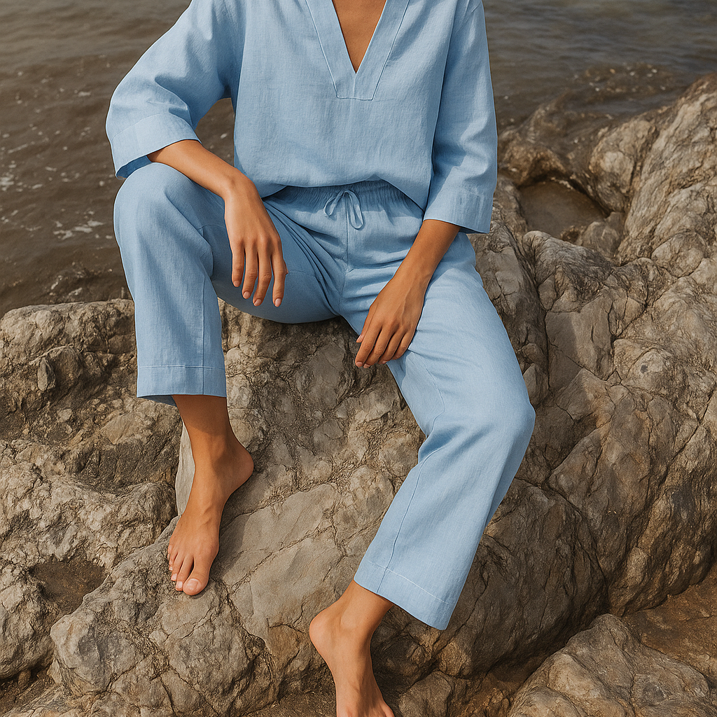 Éloïse | Pantalon d'été Femme en Lin avec Taille Douce | Confort Optimal pour Toutes Occasions 2