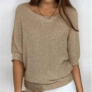 Emma | Chemisier Décontracté en Tricot avec Manches Chauve-Souris 0