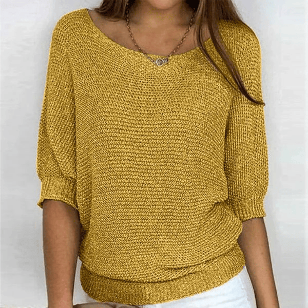 Emma | Chemisier Décontracté en Tricot avec Manches Chauve-Souris 3