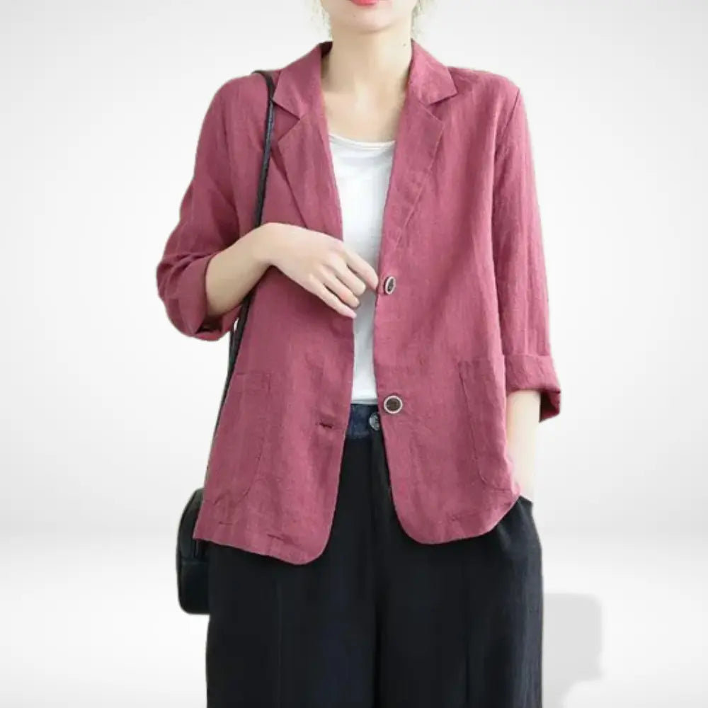 Emma | Élégant Blazer Décontracté Femme à Manches Retroussées 0