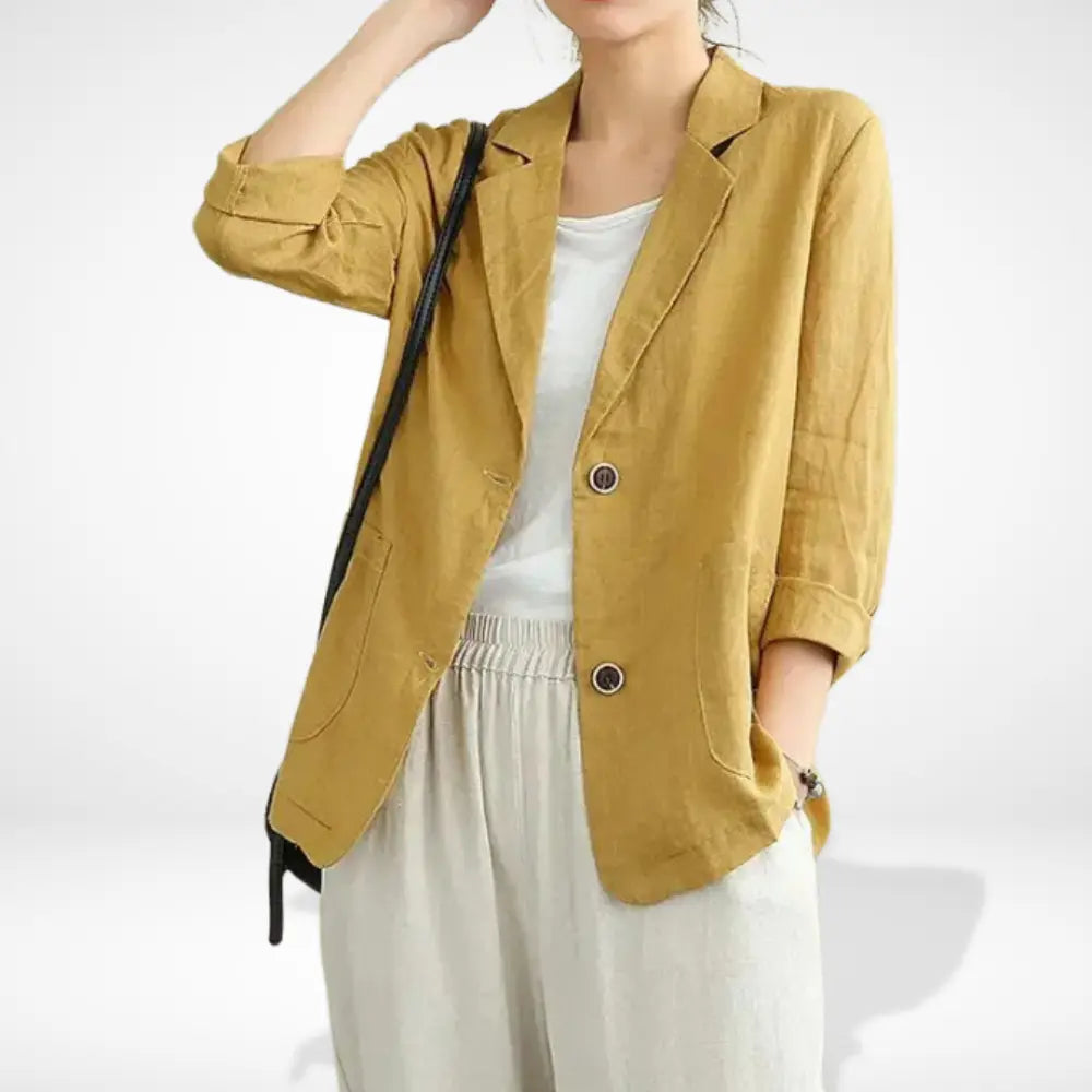 Emma | Élégant Blazer Décontracté Femme à Manches Retroussées 1