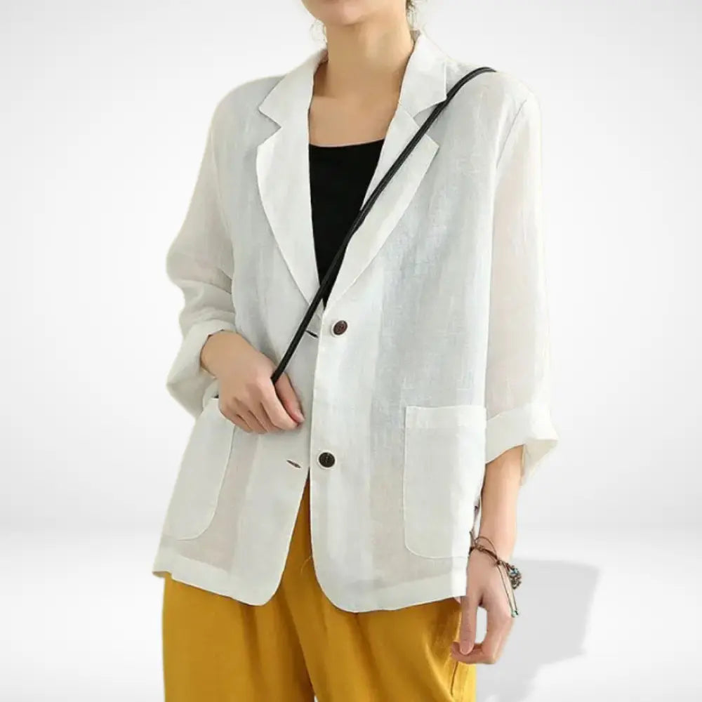Emma | Élégant Blazer Décontracté Femme à Manches Retroussées 3