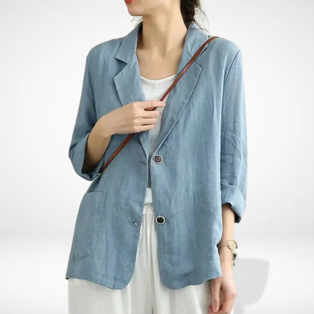 Emma | Élégant Blazer Décontracté Femme à Manches Retroussées 4