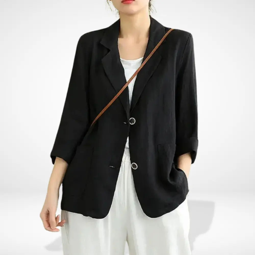 Emma | Élégant Blazer Décontracté Femme à Manches Retroussées 8