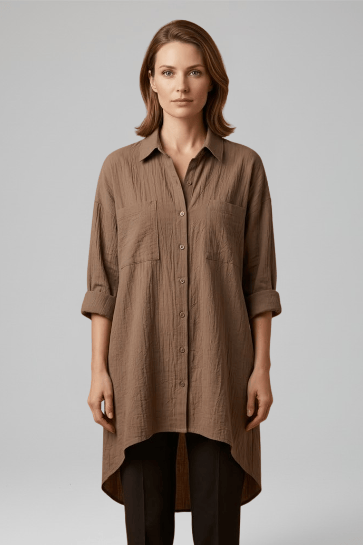 Emma | Élégant Chemisier Femme Chic avec Col Structuré 0