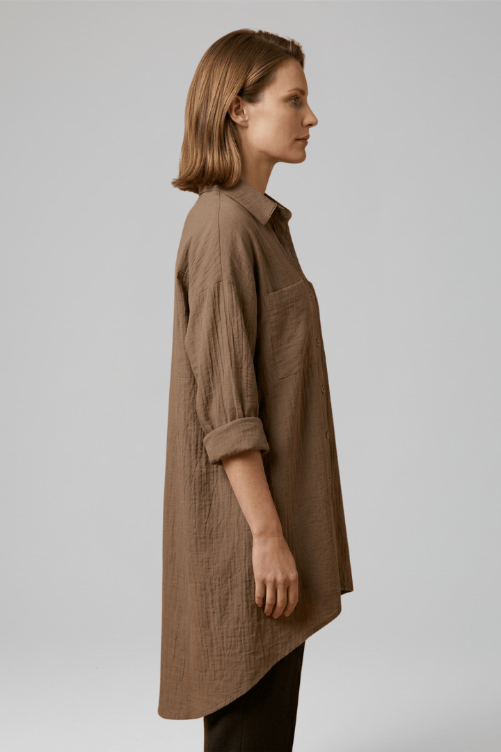 Emma | Élégant Chemisier Femme Chic avec Col Structuré 1