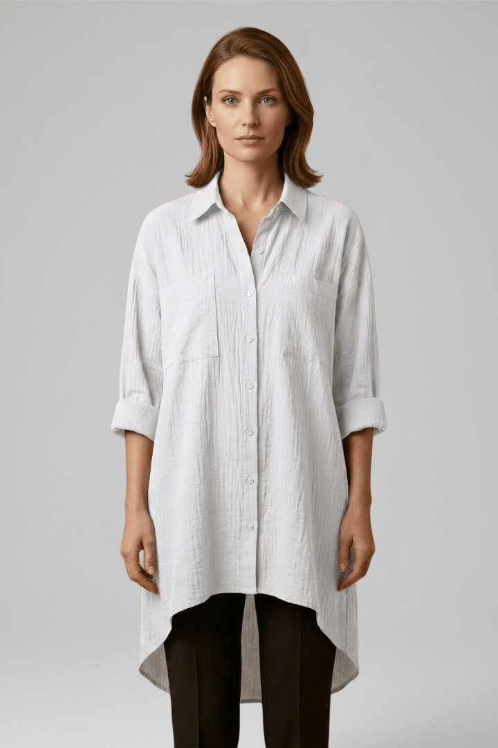 Emma | Élégant Chemisier Femme Chic avec Col Structuré 8