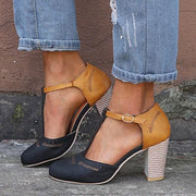 Emma | Élégante Chaussure à Talons Blocs Vintage 0