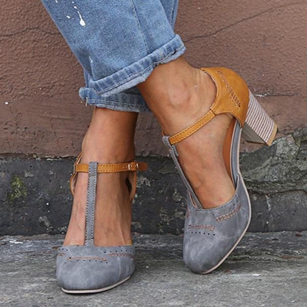 Emma | Élégante Chaussure à Talons Blocs Vintage 5