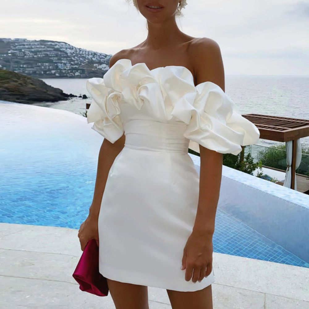 Emma | Élégante Mini Robe à Volants Femme 0