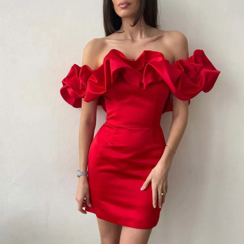 Emma | Élégante Mini Robe à Volants Femme 3