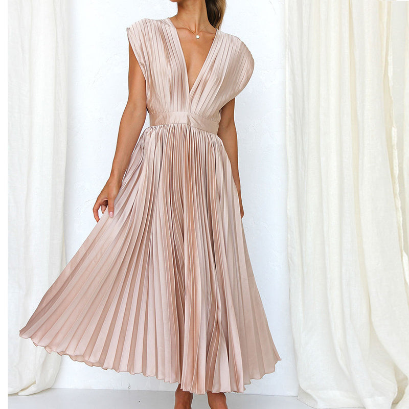 Emma | Élégante Robe Femme à Col en V Luxueuse et Chic 5