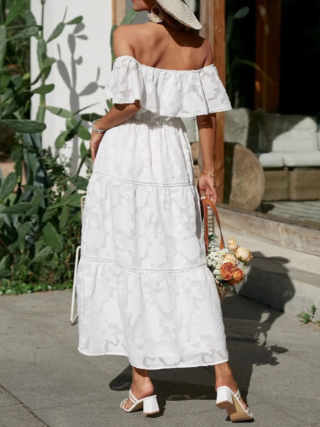 Emma | Élégante Robe Longue Été à Épaules Dénudées 3