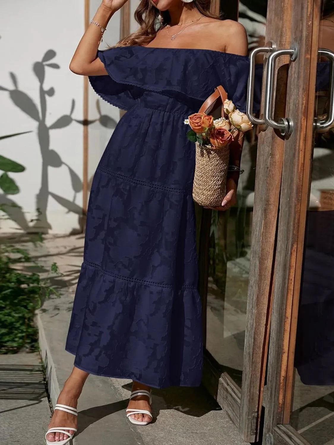 Emma | Élégante Robe Longue Été à Épaules Dénudées 4