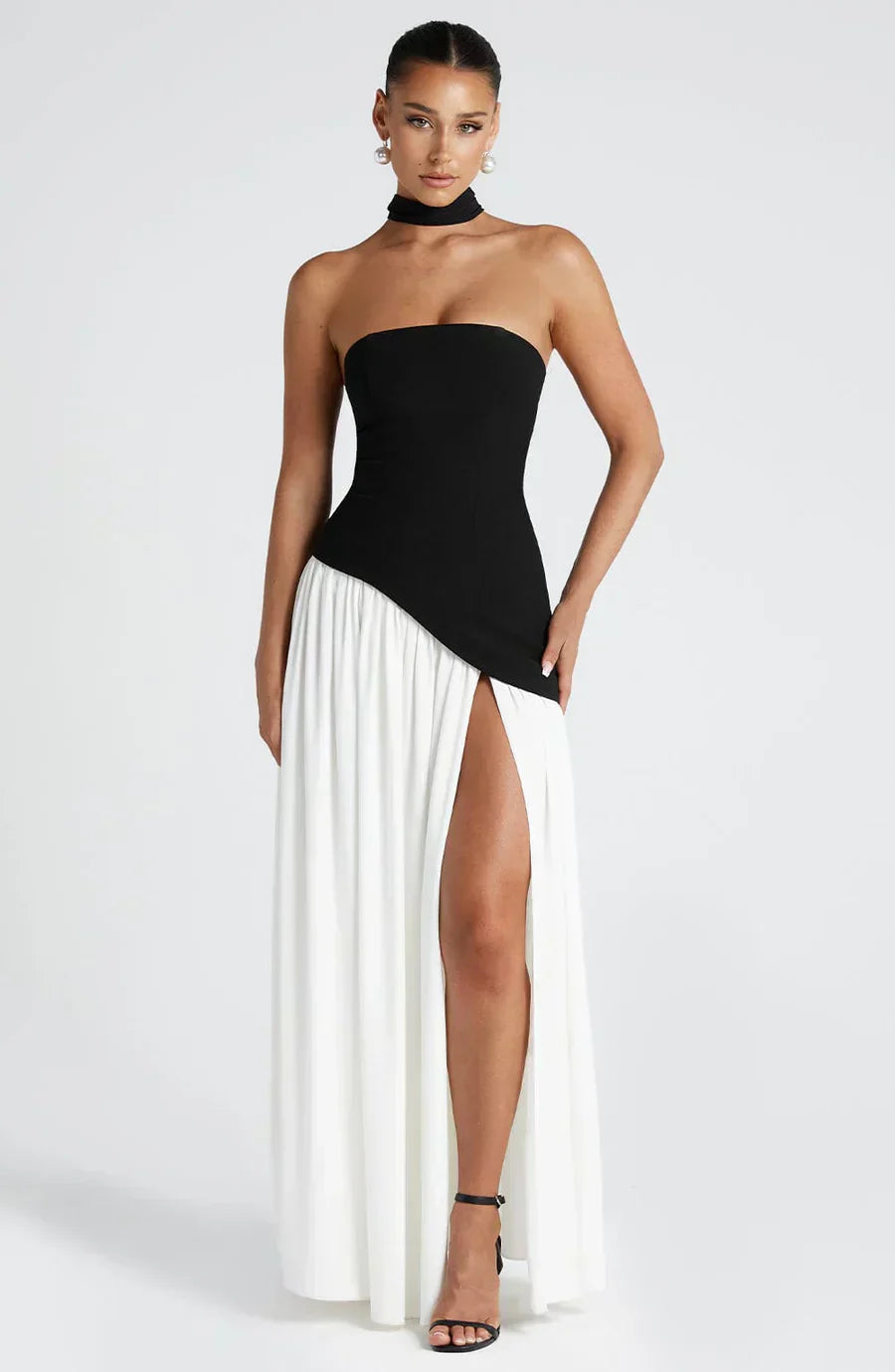Emma | Élégante Robe Longue Femme Asymétrique pour Soirée 3