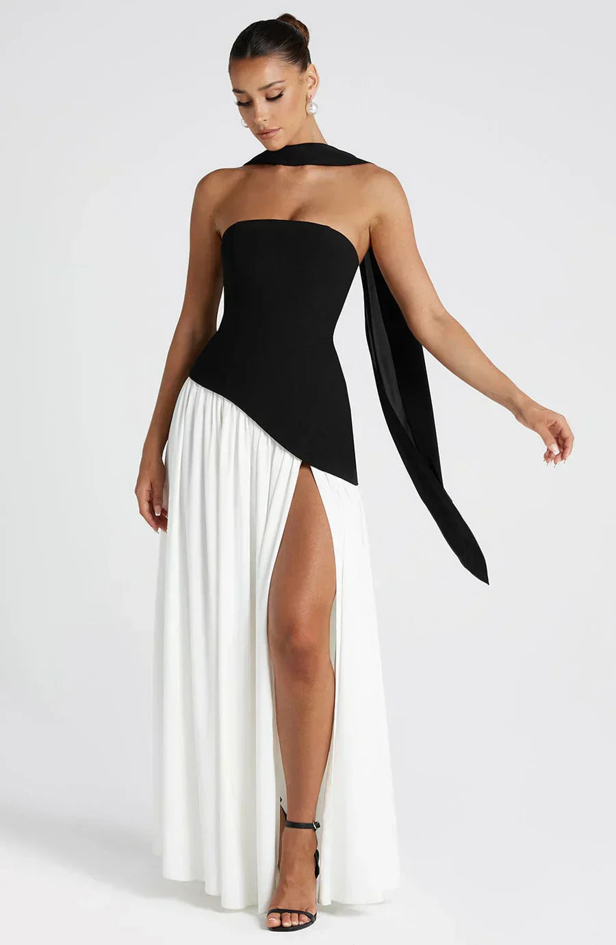 Emma | Élégante Robe Longue Femme Asymétrique pour Soirée 4