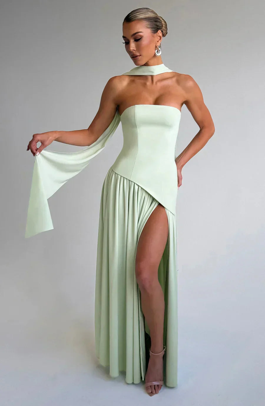 Emma | Élégante Robe Longue Femme Asymétrique pour Soirée 9