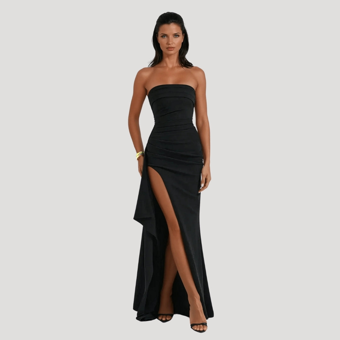 Emma | Élégante Robe Longue Femme Sans Bretelles 1
