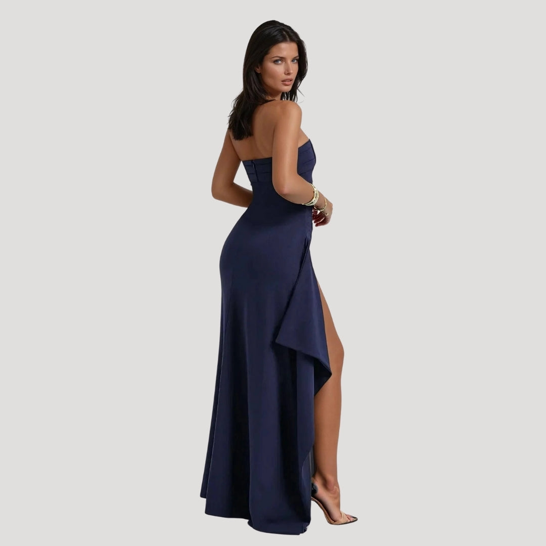 Emma | Élégante Robe Longue Femme Sans Bretelles 3