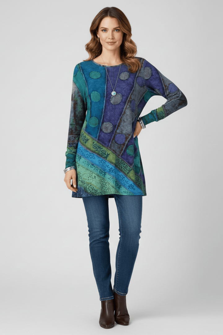 Emma | Tunique Patchwork Colorée et Confortable 0