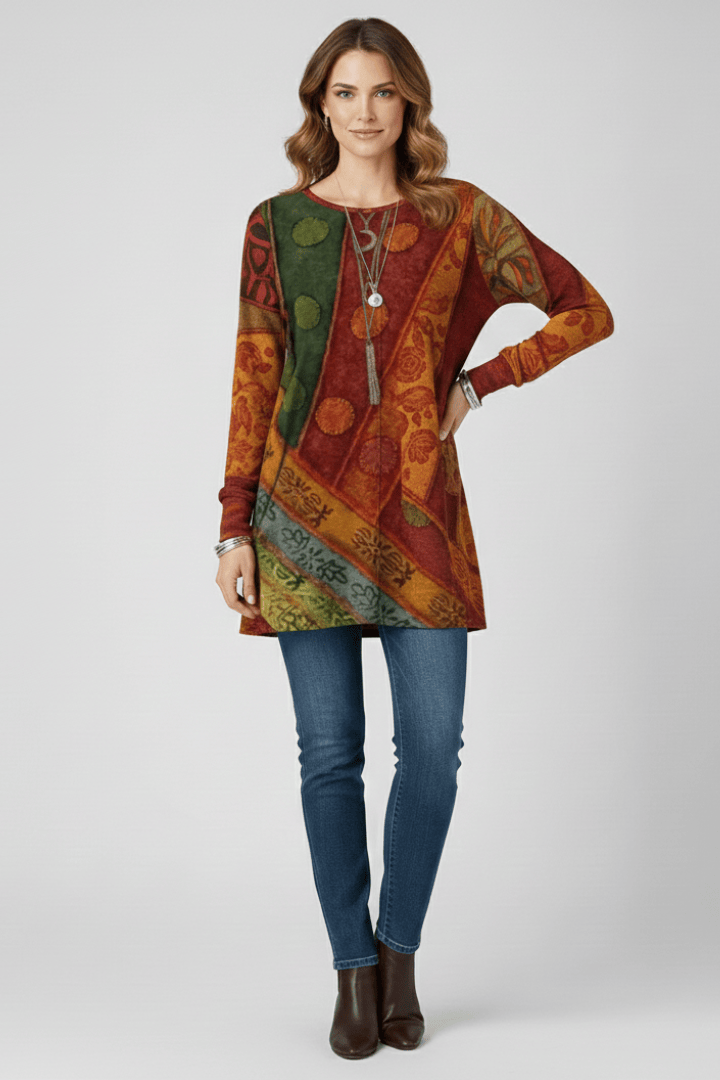 Emma | Tunique Patchwork Colorée et Confortable 4