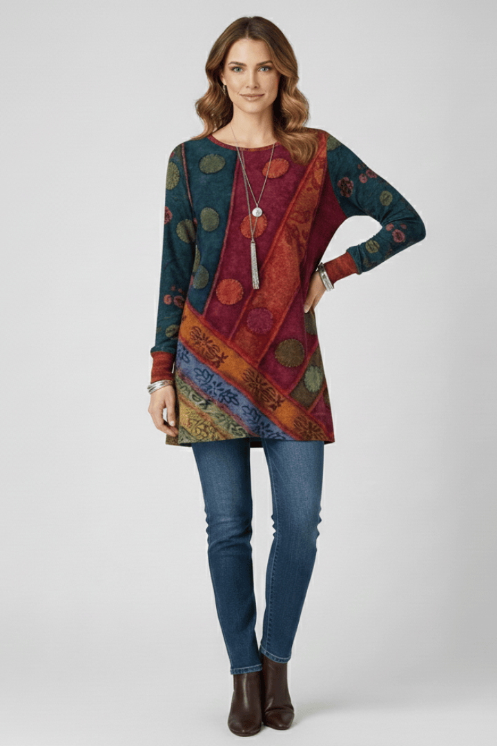 Emma | Tunique Patchwork Colorée et Confortable 5