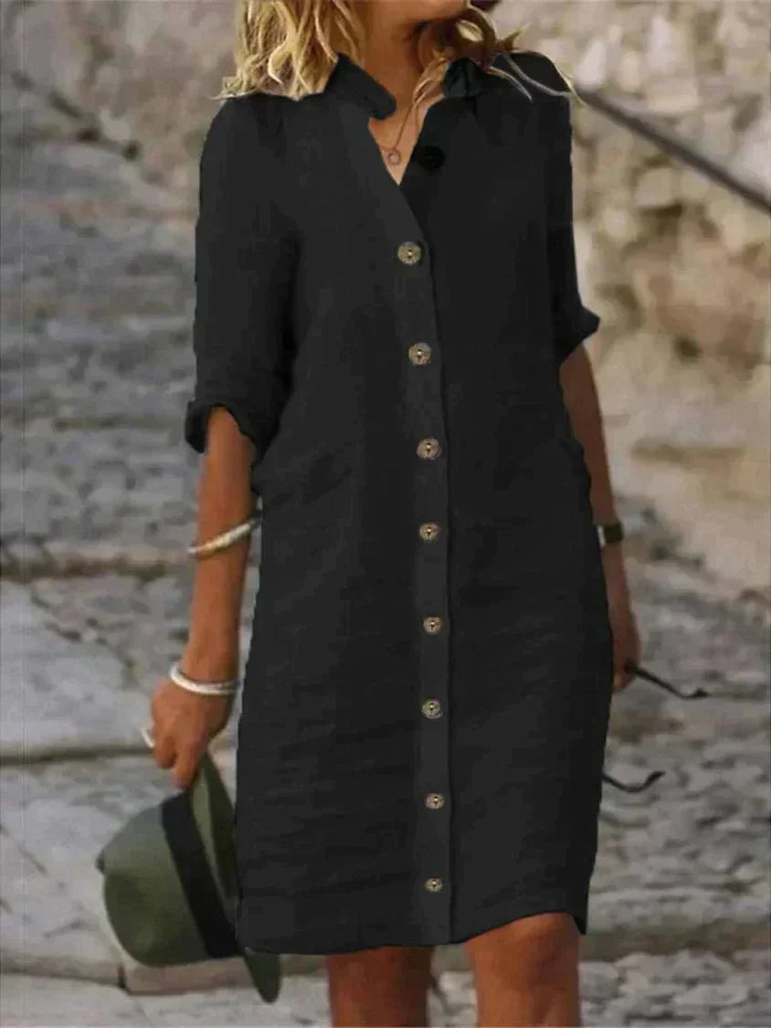 Été Chic | Robe d'Été Femme Aérée en Tissu Respirant | Silhouette Fluide pour Confort Optimal 1
