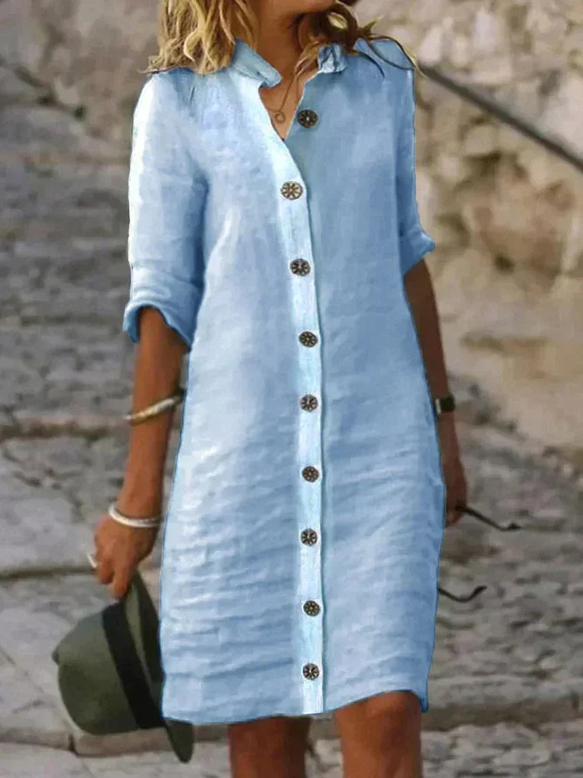 Été Chic | Robe d'Été Femme Aérée en Tissu Respirant | Silhouette Fluide pour Confort Optimal 2