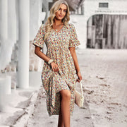 Été Chic | Robe d'Été Fleurie Femme en Tissu Léger | Élégance et Confort pour Toutes Occasions 0