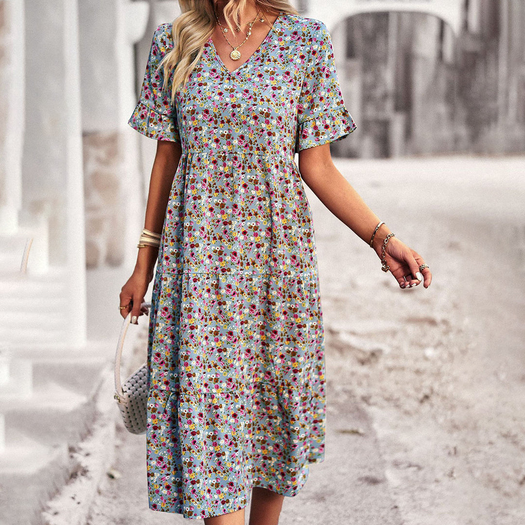 Été Chic | Robe d'Été Fleurie Femme en Tissu Léger | Élégance et Confort pour Toutes Occasions 4