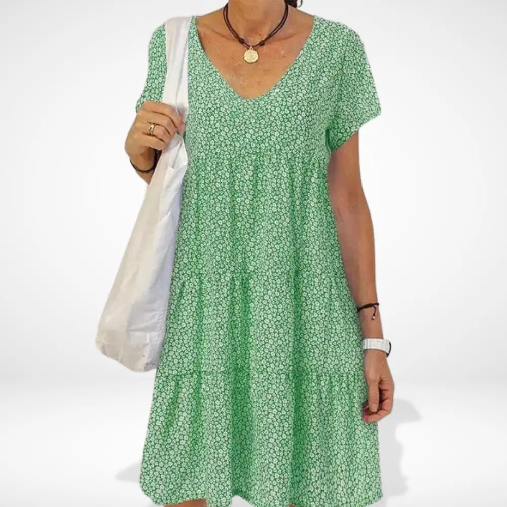 Été Élégant | Robe d'Été Femme Fluide avec Imprimé Floral | Confort et Élégance pour les Journées Ensoleillées 0