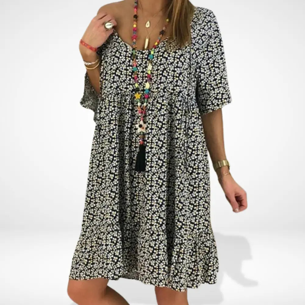 Été Élégant | Robe d'Été Femme Fluide avec Imprimé Floral | Confort et Élégance pour les Journées Ensoleillées 1