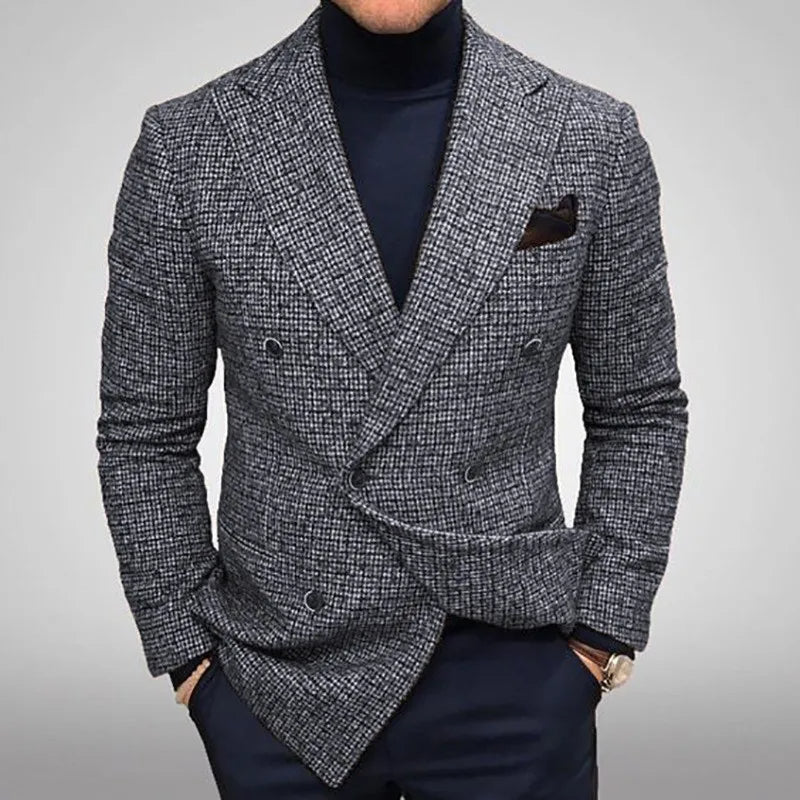 Ethan | Chic Veste Blazer Homme Décontracté en Tissu Premium 0