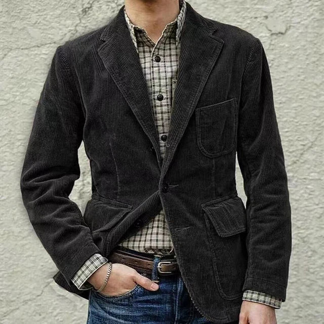 Ethan | Chic Veste Blazer Homme en Velours Côtelé 1