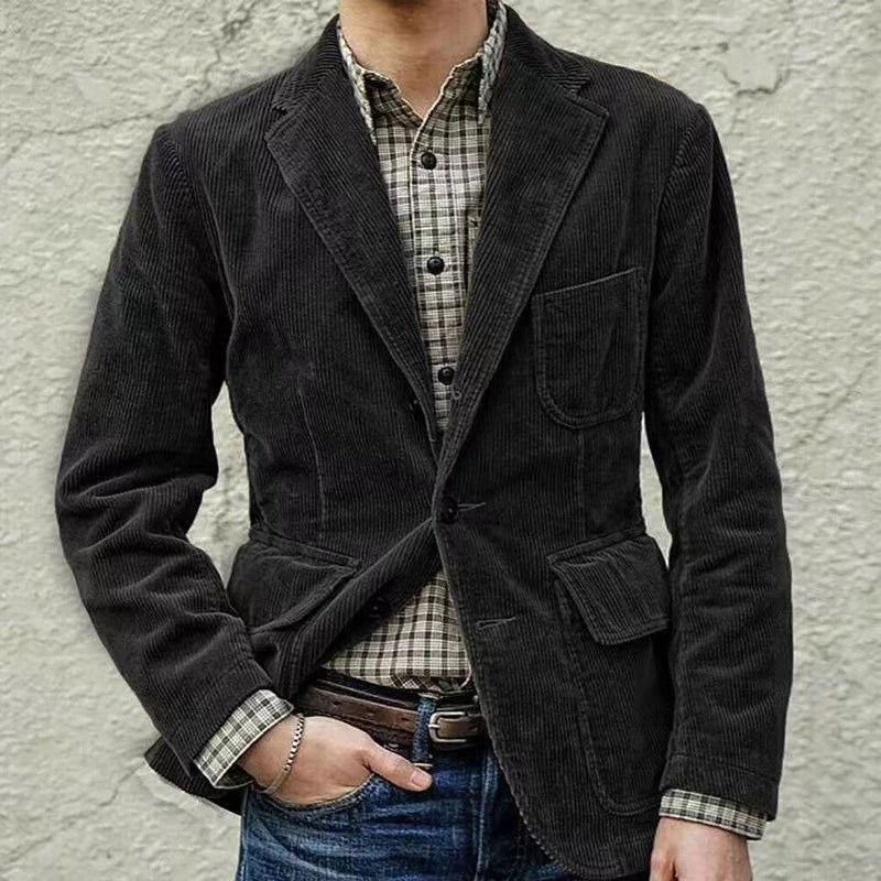 Ethan | Chic Veste Blazer Homme en Velours Côtelé 5