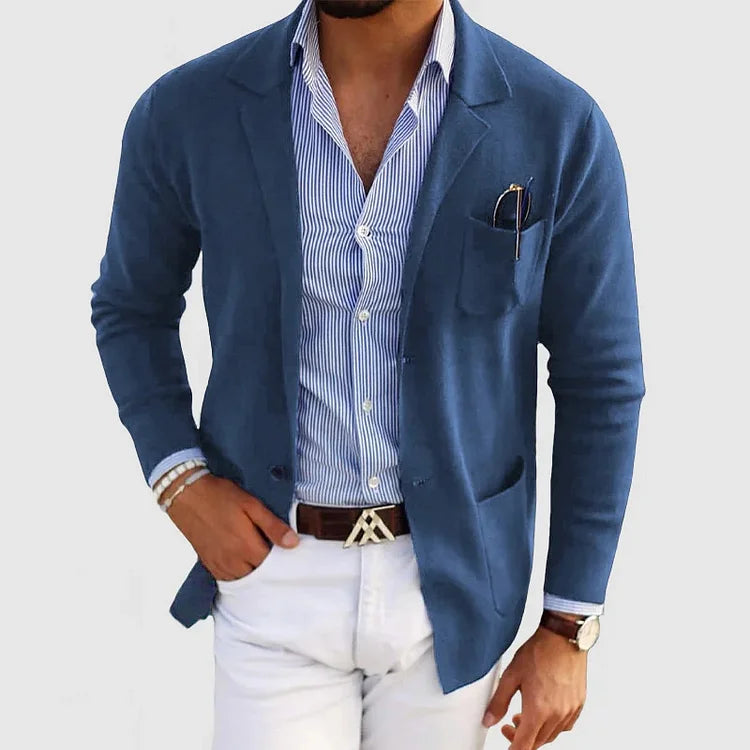 Ethan | Élégant Blazer Ajusté Noir Homme 0