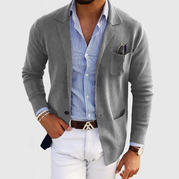 Ethan | Élégant Blazer Ajusté Noir Homme 2