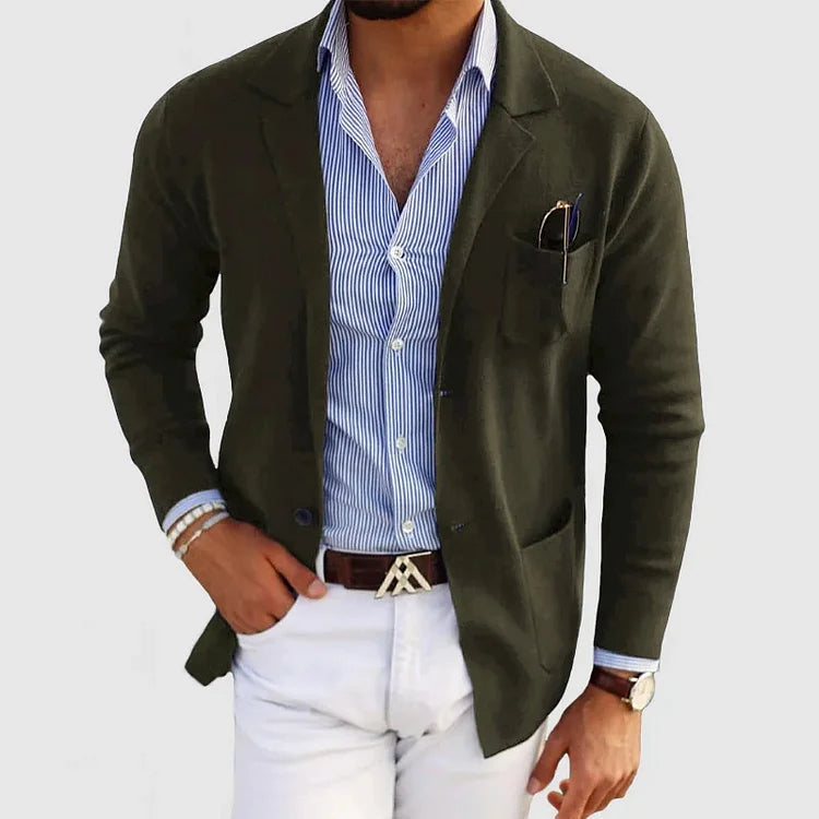 Ethan | Élégant Blazer Ajusté Noir Homme 5