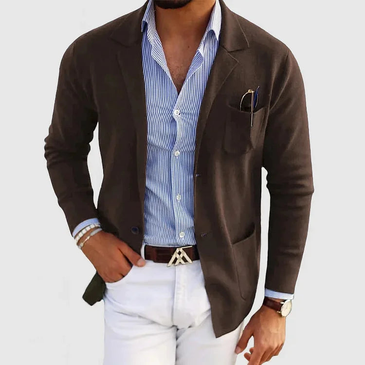 Ethan | Élégant Blazer Ajusté Noir Homme 6