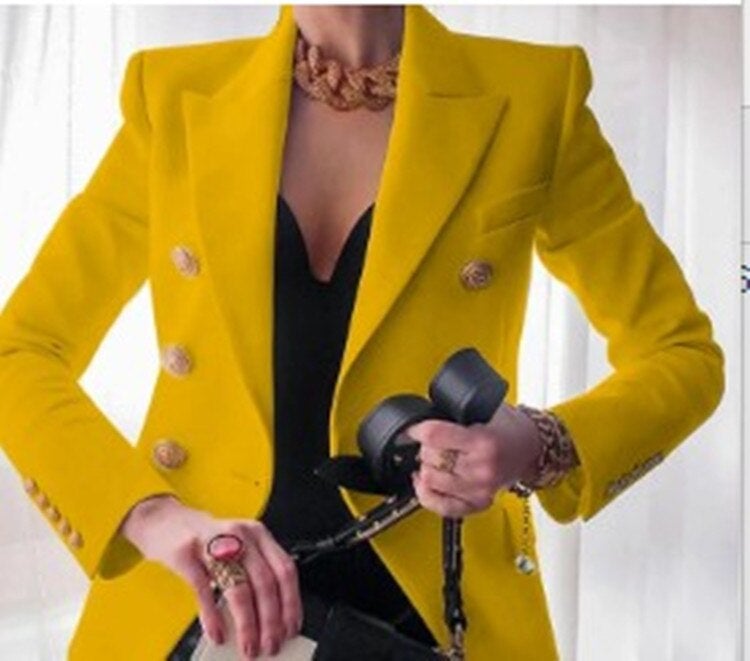 Ethan | Élégant Blazer Noir Femme Avec Détails Dorés 5