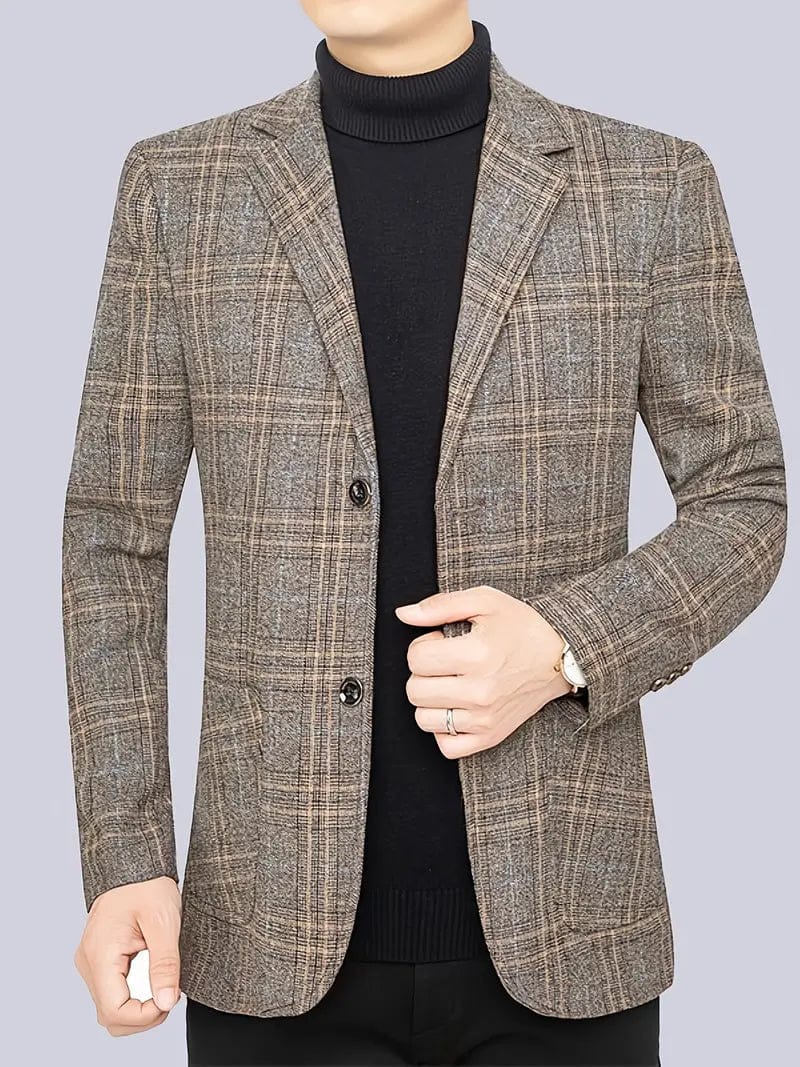 Ethan | Élégant Blazer à Carreaux Pour Homme, Coupe Ajustée, Style Polyvalent 1