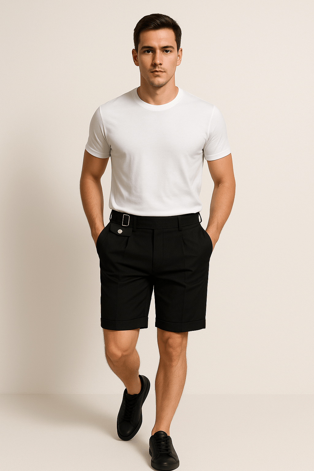 Ethan | Élégant Short Plissé Ajusté pour Homme 1