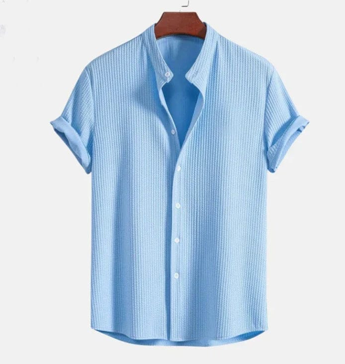 Ethan | Élégante Chemise Manche Courte Homme en Seersucker 0