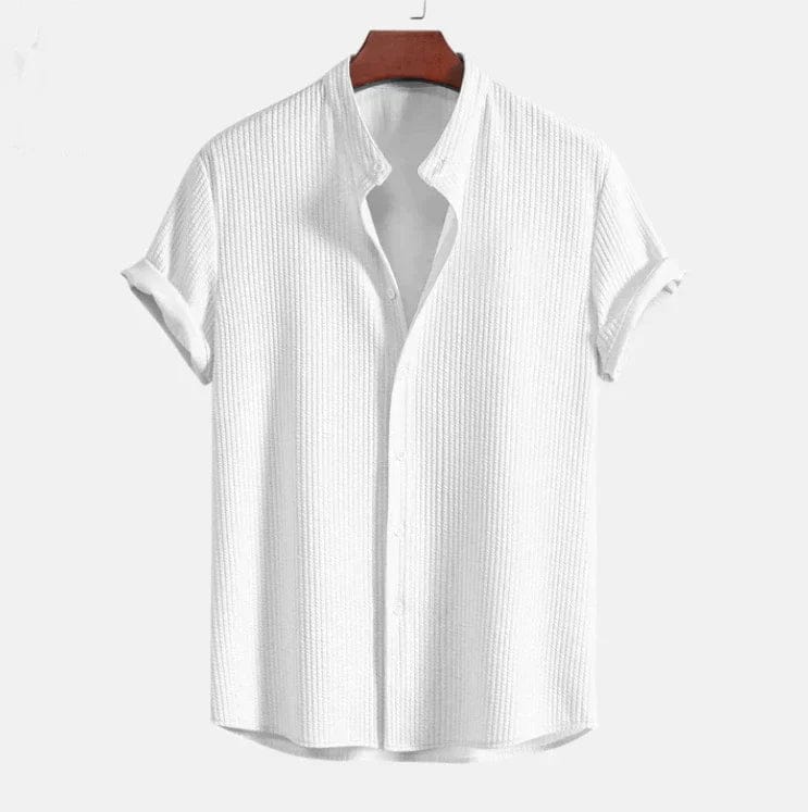 Ethan | Élégante Chemise Manche Courte Homme en Seersucker 3