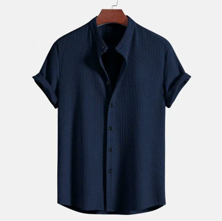Ethan | Élégante Chemise Manche Courte Homme en Seersucker 4