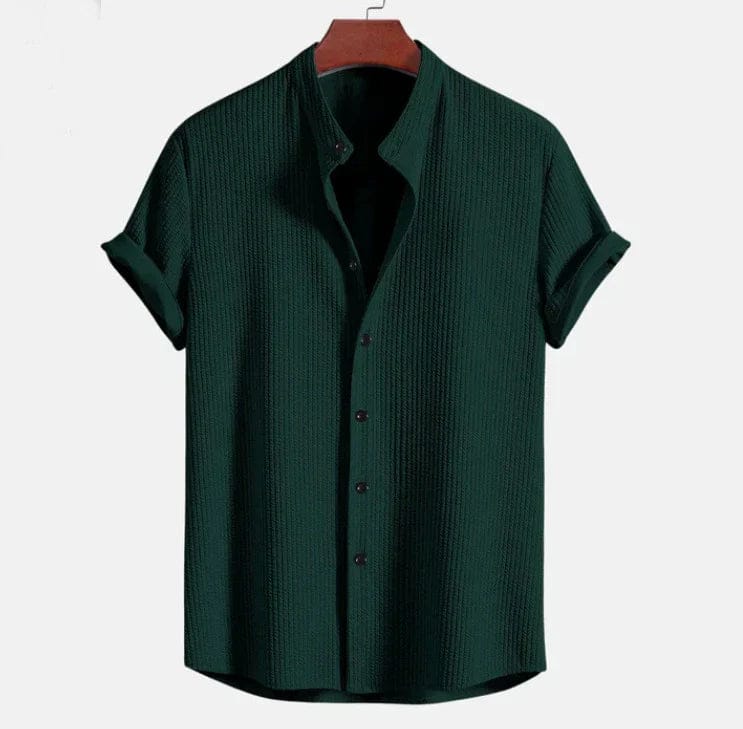 Ethan | Élégante Chemise Manche Courte Homme en Seersucker 5