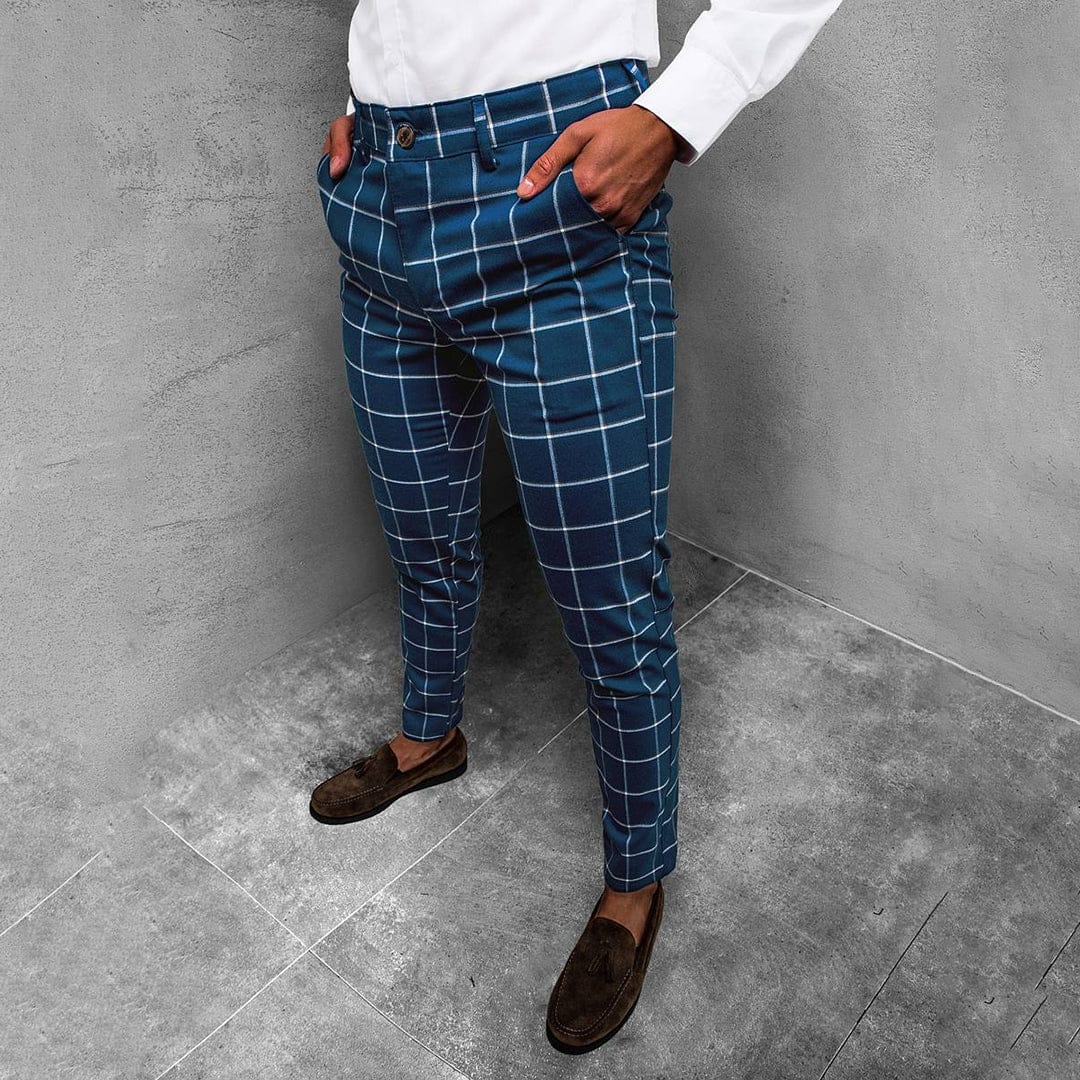 Ethan | Pantalon Fuselé Élégant à Motif Quadrillé 3