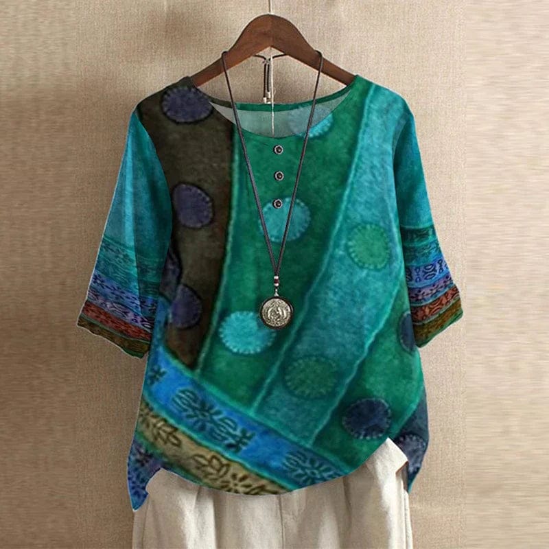 Evelyn | Élégante Blouse Vintage à Imprimé Floral pour Femme 2