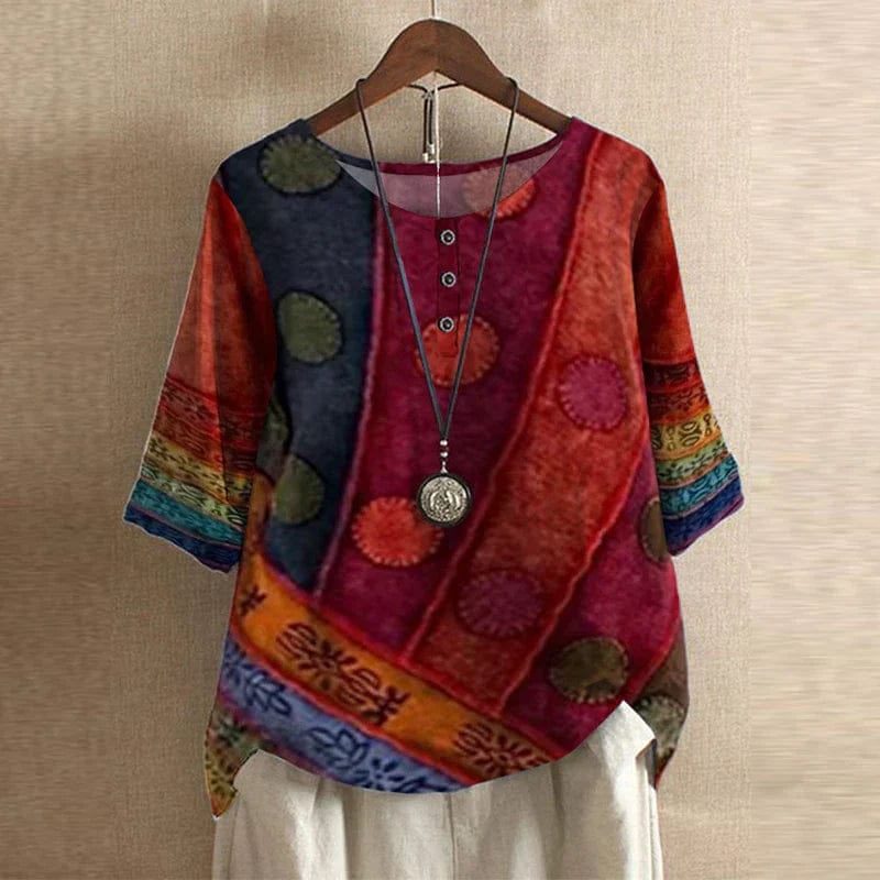 Evelyn | Élégante Blouse Vintage à Imprimé Floral pour Femme 3